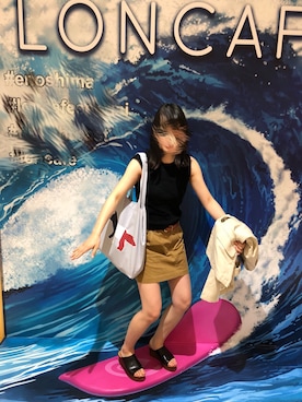 「TODAYFUL（トゥデイフル）のアイテム（テーラードジャケット）」を使った、66dbさん（レディース・153cm）の夏コーディネート