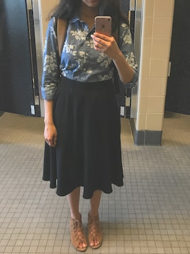 「skirt」｜「アイテム（サンダル）」を使った、Mimiさん（レディース・170cm）の春コーディネート