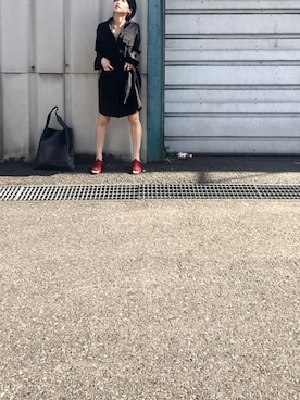 「NOISE MAKER（ノイズメーカー）のアイテム（シャツワンピース）」を使った、MAI.Oさん（レディース・160cm）の冬コーディネート