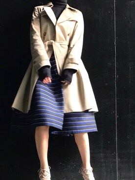 「NOISE MAKER（ノイズメーカー）のアイテム（トレンチコート）」を使った、MAI.Oさん（レディース・160cm）の春コーディネート
