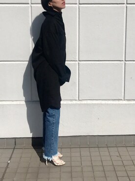 「NOISE MAKER（ノイズメーカー）のアイテム（シャツワンピース）」を使った、MAI.Oさん（レディース・160cm）の春コーディネート