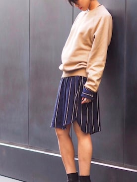 「NOISE MAKER（ノイズメーカー）のアイテム（スウェット）」を使った、MAI.Oさん（レディース・160cm）の春コーディネート