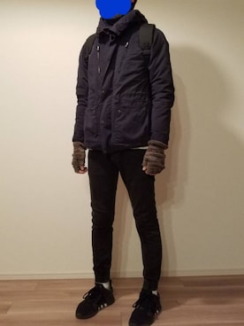 「NANO universe（ナノユニバース）のアイテム（マウンテンパーカー）」を使った、willさん（メンズ・171cm）の冬コーディネート