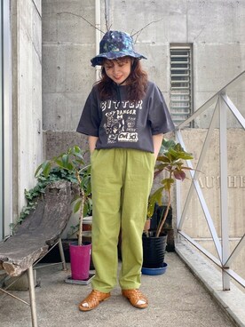 「CUBE SUGAR（キューブシュガー）のアイテム（サンダル）」を使った、ioriさん（レディース・146cm）の春コーディネート