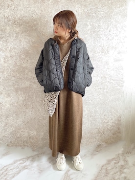 「marle（マルレ）のアイテム（その他アウター）」を使った、c h i k i 𓅰さん（レディース・150cm）の秋コーディネート
