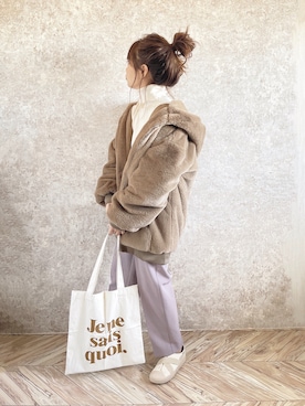 「sakishimatokyo（サキシマトーキョー）のアイテム（ブルゾン）」を使った、c h i k i 𓅰さん（レディース・150cm）の冬コーディネート