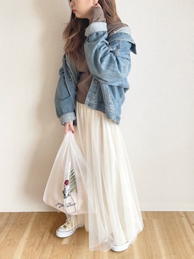 「KIL（キル）のアイテム」を使った、c h i k i 𓅰さん（レディース・150cm）の冬コーディネート