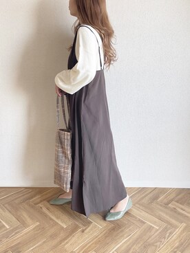 「sakishimatokyo（サキシマトーキョー）のアイテム（ニット/セーター）」を使った、c h i k i 𓅰さん（レディース・150cm）の冬コーディネート