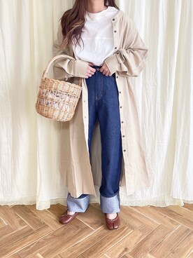 デニムパンツを使った 韓国ファッション のレディース人気ファッションコーディネート Wear