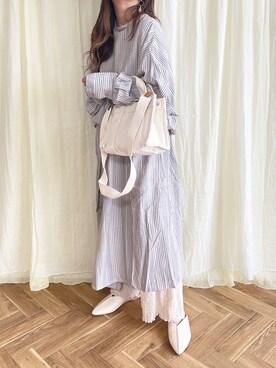 「copine」｜「アイテム（ワンピース/ドレス）」を使った、c h i k i 𓅰さん（レディース・150cm）の春コーディネート