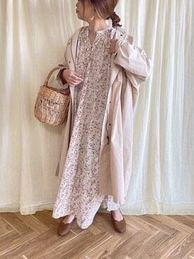 「淡色」｜「アイテム（その他アウター）」を使った、c h i k i 𓅰さん（レディース・150cm）の春コーディネート