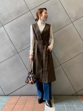 「green label relaxing（グリーンレーベルリラクシング）のアイテム（その他アウター）」を使った、kobayashi_yさん（レディース・158cm）の夏コーディネート