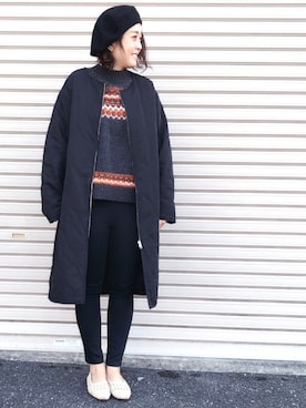 「KBF+」｜「アイテム（ブルゾン）」を使った、EMIOHIさん（レディース・153cm）の秋コーディネート