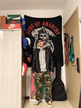 「MOTO」｜Bigee.彭大餅さん（メンズ・175cm）の冬コーディネート