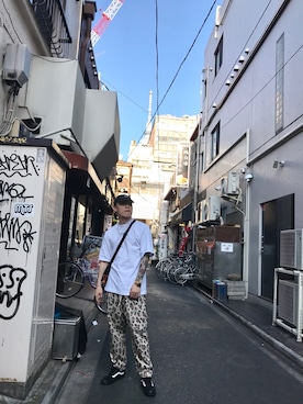 「ROTHCO（ロスコ）のアイテム（バッグ）」を使った、Bigee.彭大餅さん（メンズ・175cm）の夏コーディネート