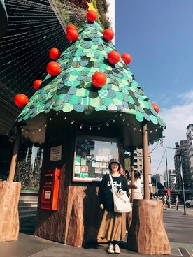 「NERDY（ノルディ）のアイテム（帽子）」を使った、kiki🐰Taiwan さん（レディース・146cm）の冬コーディネート