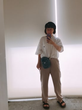 「TAIPEI」｜「アイテム（ハンチング/ベレー帽）」を使った、kiki🐰Taiwan さん（レディース・148cm）の夏コーディネート
