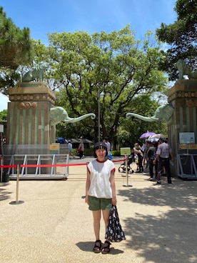 「BEAMS（ビームス）のアイテム（タンクトップ）」を使った、kiki🐰Taiwan さん（レディース・148cm）の夏コーディネート