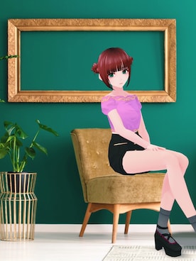 「me（ミイ）のアイテム」を使った、藤林檎さん（レディース・165cm）の秋コーディネート