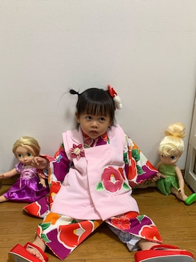 「七五三３歳」｜はな🇹🇭＋🇯🇵さん（キッズ・90cm）の秋コーディネート