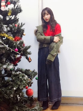 「COCO DEAL（ココディール）のアイテム」を使った、村瀬紗英さん（レディース・159cm）の冬コーディネート