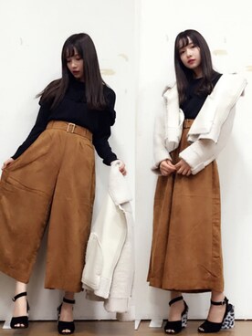 村瀬紗英さん(レディース・159cm)の冬コーディネート