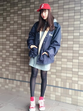 村瀬紗英さん（レディース・159cm）の冬コーディネート