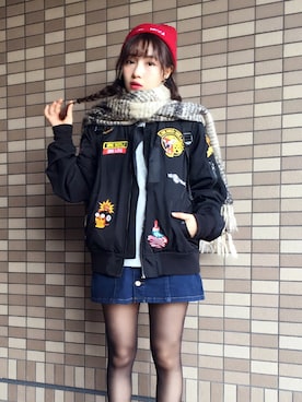 村瀬紗英さん（レディース・159cm）の冬コーディネート