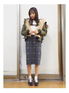 村瀬紗英さん（レディース・159cm）の冬コーディネート