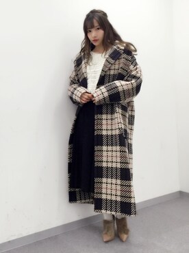 「murua」｜「アイテム（ブーティ）」を使った、村瀬紗英さん（レディース・159cm）の冬コーディネート