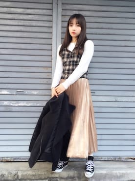 村瀬紗英さん（レディース・159cm）の冬コーディネート