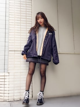 村瀬紗英さん（レディース・159cm）の冬コーディネート