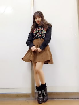 村瀬紗英さん(レディース・159cm)の冬コーディネート