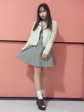 「dazzlin（ダズリン）のアイテム」を使った、村瀬紗英さん（レディース・159cm）の春コーディネート