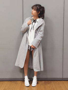 「dazzlin（ダズリン）のアイテム」を使った、村瀬紗英さん（レディース・159cm）の春コーディネート