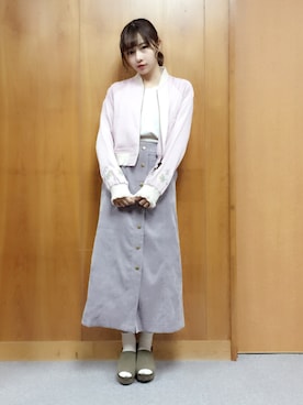 「dazzlin（ダズリン）のアイテム」を使った、村瀬紗英さん（レディース・159cm）の春コーディネート
