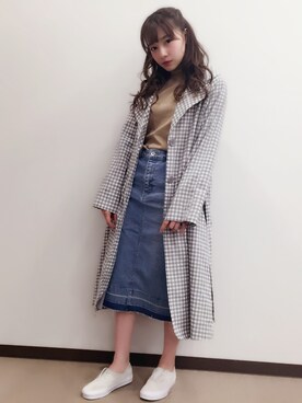 「dazzlin（ダズリン）のアイテム」を使った、村瀬紗英さん（レディース・159cm）の春コーディネート