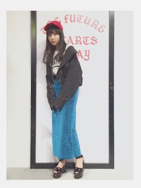 「jouetie（ジュエティ）のアイテム（ジャケット/アウター）」を使った、村瀬紗英さん（レディース・159cm）の春コーディネート