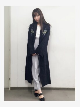 「MURUA（ムルーア）のアイテム（その他アウター）」を使った、村瀬紗英さん（レディース・159cm）の春コーディネート