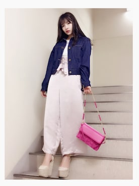 「dazzlin（ダズリン）のアイテム」を使った、村瀬紗英さん（レディース・159cm）の春コーディネート