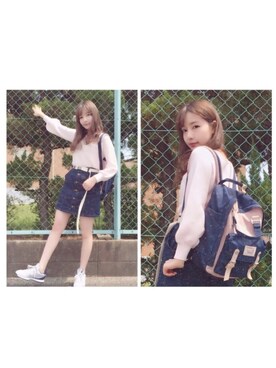 「CECIL McBEE（セシルマクビー）のアイテム」を使った、村瀬紗英さん（レディース・159cm）の春コーディネート
