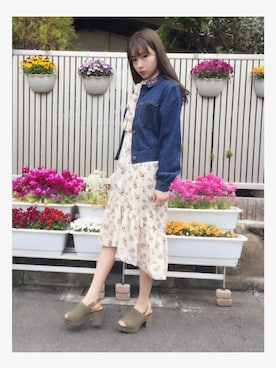 「dazzlin（ダズリン）のアイテム」を使った、村瀬紗英さん（レディース・159cm）の春コーディネート