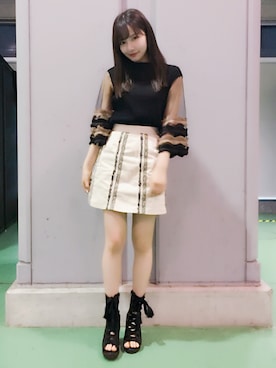 村瀬紗英さん（レディース・159cm）の春コーディネート