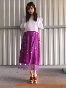 村瀬紗英さん（レディース・159cm）の夏コーディネート