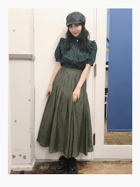 「Rodeo Crowns（ロデオクラウンズ）のアイテム」を使った、村瀬紗英さん（レディース・159cm）の夏コーディネート
