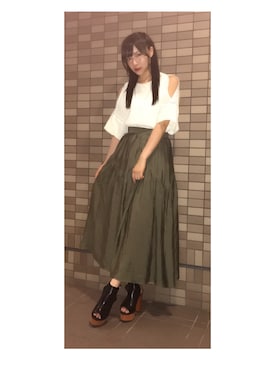 村瀬紗英さん(レディース・159cm)の夏コーディネート