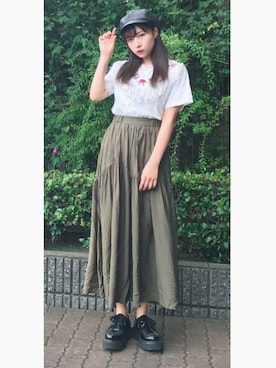 村瀬紗英さん(レディース・159cm)の秋コーディネート