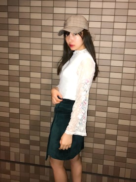 「SpRay PREMIUM（スプレイプレミアム）のアイテム」を使った、村瀬紗英さん（レディース・159cm）の秋コーディネート