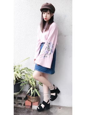 「dazzlin（ダズリン）のアイテム」を使った、村瀬紗英さん（レディース・159cm）の秋コーディネート