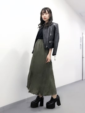 村瀬紗英さん(レディース・159cm)の秋コーディネート
